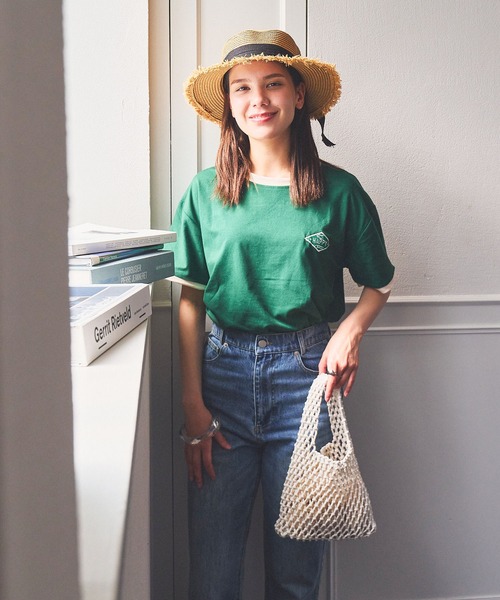 Teem Store(チームストア)の「コットンロープハンドBAG(ハンドバッグ・レディース・ローズ/ブラック/ホワイト/グリーン/ベージュ/パープル・F)」の21枚目の写真
