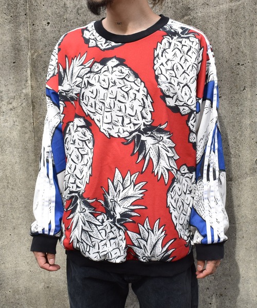 adidas ヴィンテージ　トレフォイル　バイカラー　スエット　トレーナー adidas アディダス ヴィンテージ スウェット トレーナー