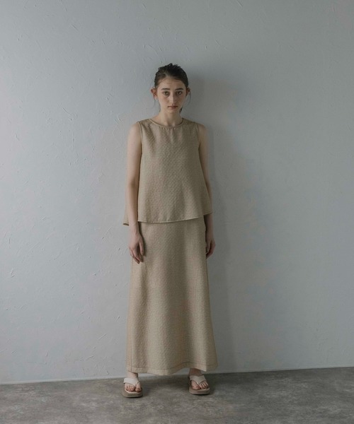 MINERTE(ミネルテ)の「【MINERTE】nuance touch one piece / バックスリットキャミワンピース / セットアップ可能(ワンピース・レディース・ベージュ/アイボリー/ブラック・FREE)」の17枚目の写真
