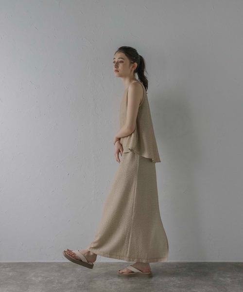 MINERTE(ミネルテ)の「【MINERTE】nuance touch one piece / バックスリットキャミワンピース / セットアップ可能(ワンピース・レディース・ベージュ/アイボリー/ブラック・FREE)」の16枚目の写真