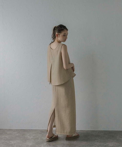 MINERTE(ミネルテ)の「【MINERTE】nuance touch one piece / バックスリットキャミワンピース / セットアップ可能(ワンピース・レディース・ベージュ/アイボリー/ブラック・FREE)」の15枚目の写真