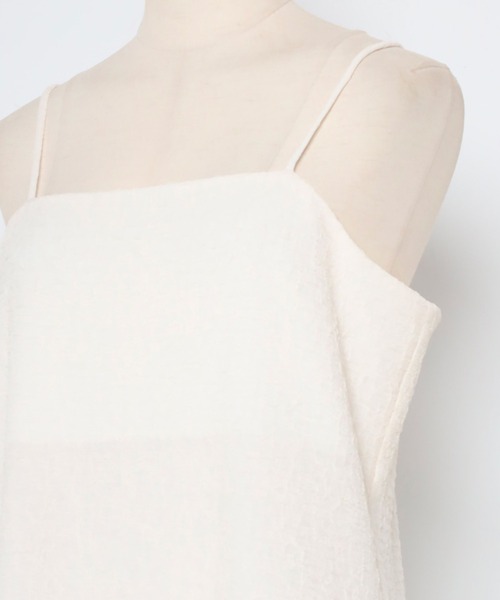 MINERTE(ミネルテ)の「【MINERTE】nuance touch one piece / バックスリットキャミワンピース / セットアップ可能(ワンピース・レディース・ベージュ/アイボリー/ブラック・FREE)」の9枚目の写真