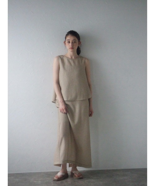 MINERTE(ミネルテ)の「【MINERTE】nuance touch one piece / バックスリットキャミワンピース / セットアップ可能(ワンピース・レディース・ベージュ/アイボリー/ブラック・FREE)」の14枚目の写真