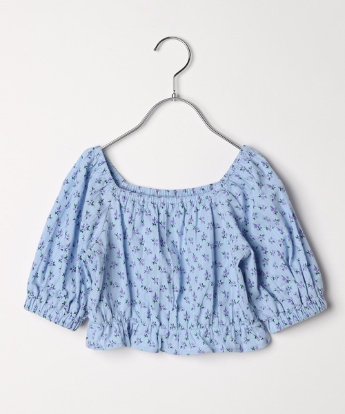 10C REPIPI（ジューシーレピピ）の「【10C REPIPI】フラワーパフブラウス【セットアップ対応】（シャツ/ブラウス・キッズ・アイボリー/サックスブルー・110cm/120cm/130cm）」の12枚目の写真