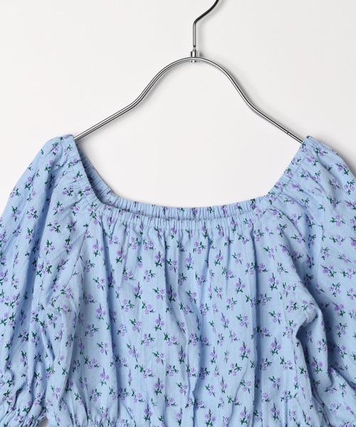 10C REPIPI（ジューシーレピピ）の「【10C REPIPI】フラワーパフブラウス【セットアップ対応】（シャツ/ブラウス・キッズ・アイボリー/サックスブルー・110cm/120cm/130cm）」の14枚目の写真