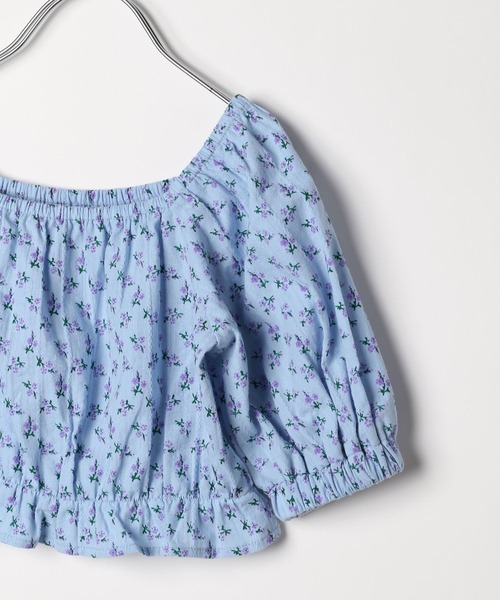10C REPIPI（ジューシーレピピ）の「【10C REPIPI】フラワーパフブラウス【セットアップ対応】（シャツ/ブラウス・キッズ・アイボリー/サックスブルー・110cm/120cm/130cm）」の15枚目の写真