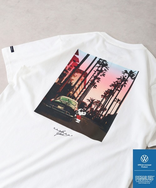 PEANUTS（ピーナッツ）の「PEANUTS×VOLKSWAGEN 半袖Tシャツ（Tシャツ/カットソー・メンズ・ネイビー系/ホワイト系/ホワイト系1/ブラック系/ホワイト系2/ブルーグレー/オレンジ/ネイビー/ブラック/ホワイト・LL/S/M/L）」の4枚目の写真