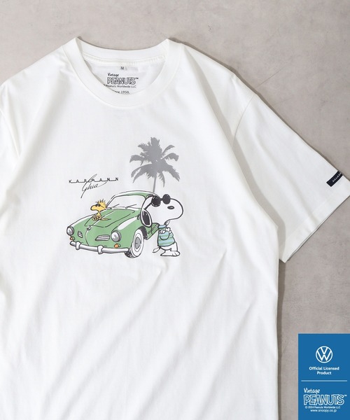 PEANUTS（ピーナッツ）の「PEANUTS×VOLKSWAGEN 半袖Tシャツ（Tシャツ/カットソー・メンズ・ネイビー系/ホワイト系/ホワイト系1/ブラック系/ホワイト系2/ブルーグレー/オレンジ/ネイビー/ブラック/ホワイト・LL/S/M/L）」の5枚目の写真