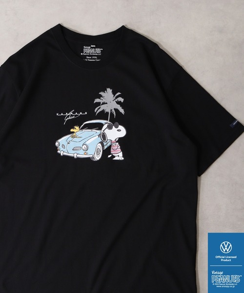 PEANUTS（ピーナッツ）の「PEANUTS×VOLKSWAGEN 半袖Tシャツ（Tシャツ/カットソー・メンズ・ネイビー系/ホワイト系/ホワイト系1/ブラック系/ホワイト系2/ブルーグレー/オレンジ/ネイビー/ブラック/ホワイト・LL/S/M/L）」の7枚目の写真