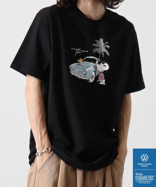 PEANUTS（ピーナッツ）の「PEANUTS×VOLKSWAGEN 半袖Tシャツ（Tシャツ/カットソー・メンズ・ネイビー系/ホワイト系/ホワイト系1/ブラック系/ホワイト系2/ブルーグレー/オレンジ/ネイビー/ブラック/ホワイト・LL/S/M/L）」の13枚目の写真