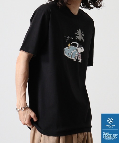 PEANUTS（ピーナッツ）の「PEANUTS×VOLKSWAGEN 半袖Tシャツ（Tシャツ/カットソー・メンズ・ネイビー系/ホワイト系/ホワイト系1/ブラック系/ホワイト系2/ブルーグレー/オレンジ/ネイビー/ブラック/ホワイト・LL/S/M/L）」の15枚目の写真