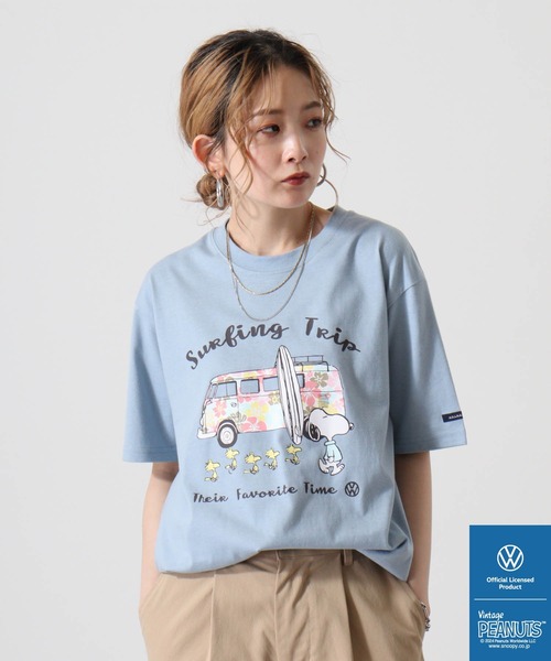 PEANUTS（ピーナッツ）の「PEANUTS×VOLKSWAGEN 半袖Tシャツ（Tシャツ/カットソー・メンズ・ネイビー系/ホワイト系/ホワイト系1/ブラック系/ホワイト系2/ブルーグレー/オレンジ/ネイビー/ブラック/ホワイト・LL/S/M/L）」の18枚目の写真