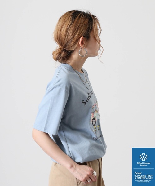 PEANUTS（ピーナッツ）の「PEANUTS×VOLKSWAGEN 半袖Tシャツ（Tシャツ/カットソー・メンズ・ネイビー系/ホワイト系/ホワイト系1/ブラック系/ホワイト系2/ブルーグレー/オレンジ/ネイビー/ブラック/ホワイト・LL/S/M/L）」の19枚目の写真
