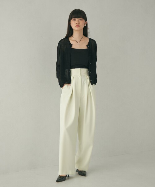 EMMEL REFINES メッシュ クルーネック カーディガン EMMEL REFINES（エメルリファインズ）の「＜EMMEL REFINES＞EM