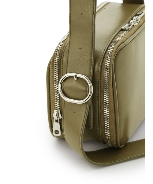 emmi（エミ）の「ダブルオープンスクエアミニバッグ（ショルダーバッグ・レディース・シルバー/カーキ/ブラック・FREE）」の13枚目の写真