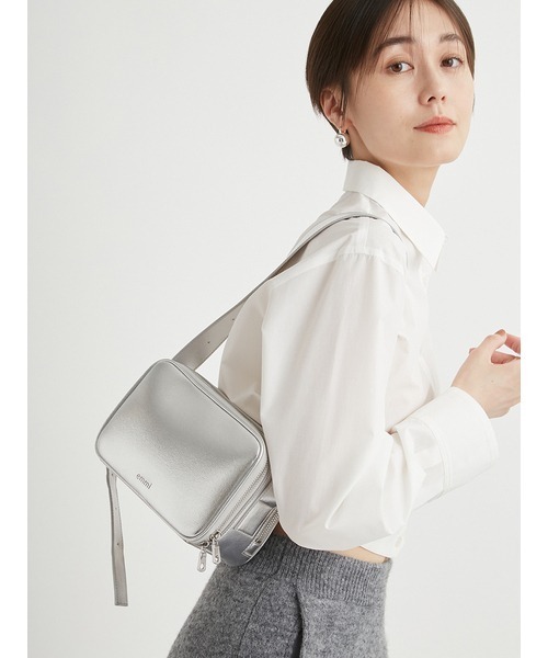 emmi（エミ）の「ダブルオープンスクエアミニバッグ（ショルダーバッグ