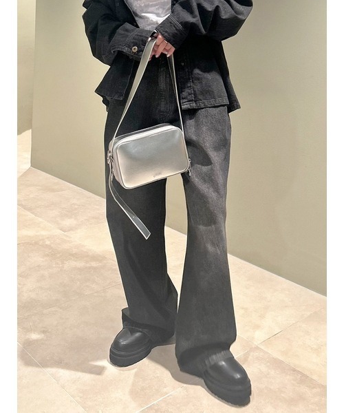 emmi（エミ）の「ダブルオープンスクエアミニバッグ（ショルダーバッグ・レディース・シルバー/カーキ/ブラック・FREE）」の18枚目の写真