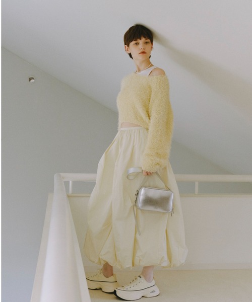 emmi（エミ）の「ダブルオープンスクエアミニバッグ（ショルダーバッグ・レディース・シルバー/カーキ/ブラック・FREE）」の4枚目の写真