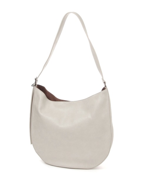 niko and...（ニコアンド）の「フェイクレザーラウンドラージショルダーバッグ（ショルダーバッグ・メンズ・ブラック/ライトグレー・FREE）」の10枚目の写真