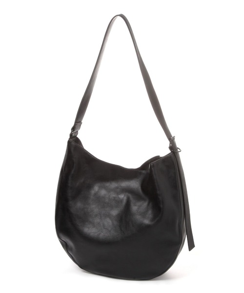 niko and...（ニコアンド）の「フェイクレザーラウンドラージショルダーバッグ（ショルダーバッグ・メンズ・ブラック/ライトグレー・FREE）」の12枚目の写真