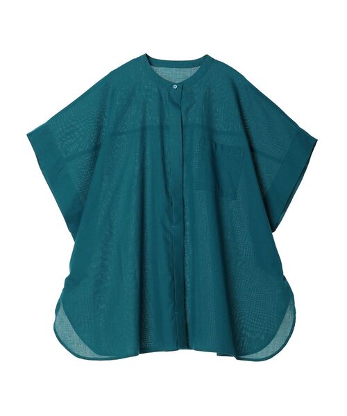 Green Parks(グリーンパークス)の「綿麻混ポンチョ風シャツ(シャツ/ブラウス・レディース・ブラック/グレイッシュベージュ/ブルーグリーン/オフホワイト・FREE)」の11枚目の写真