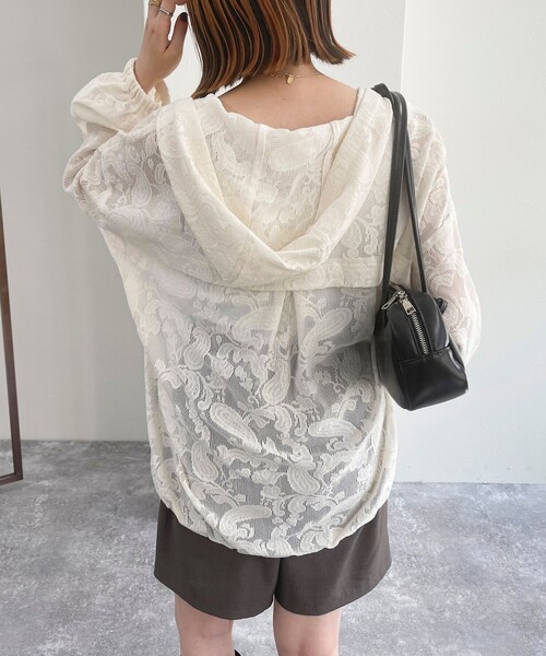 fredy emue（フレディエミュ）の「レースアノラックパーカー（シャツ/ブラウス・レディース・アイボリー/ブラック・38）」の16枚目の写真