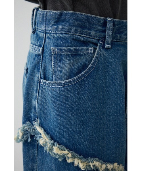 AZUL by moussy（アズールバイマウジー）の「AZUL DENIMフリンジワイド（デニムパンツ・メンズ・ライトブラック/ブルー・FREE）」の5枚目の写真