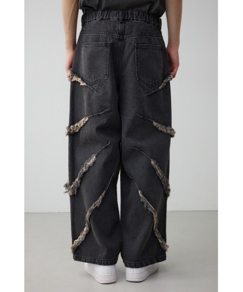 AZUL by moussy（アズールバイマウジー）の「AZUL DENIMフリンジワイド（デニムパンツ・メンズ・ライトブラック/ブルー・FREE）」の19枚目の写真