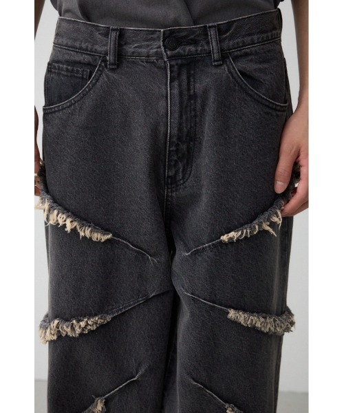 AZUL by moussy（アズールバイマウジー）の「AZUL DENIMフリンジワイド（デニムパンツ・メンズ・ライトブラック/ブルー・FREE）」の18枚目の写真