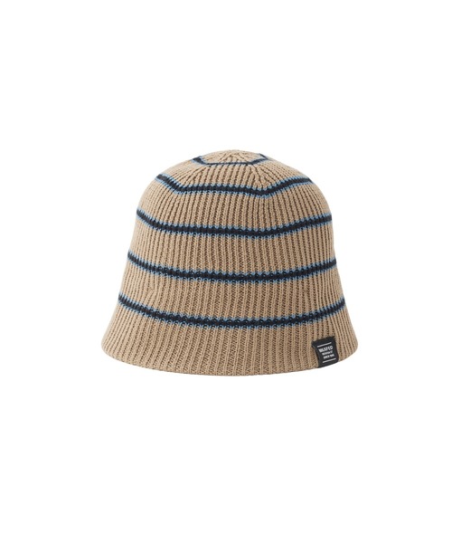 MILKFED.（ミルクフェド）の「STRIPE KNIT HAT（ハット・レディース・ブラック/ベージュ/ホワイト・ONE SIZE）」の5枚目の写真
