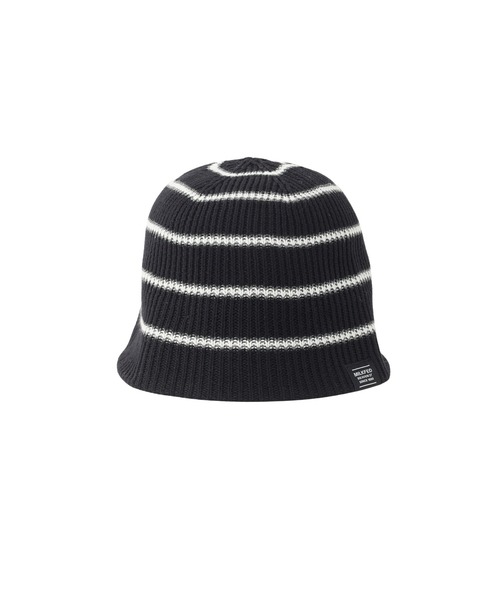 MILKFED.（ミルクフェド）の「STRIPE KNIT HAT（ハット・レディース・ブラック/ベージュ/ホワイト・ONE SIZE）」の6枚目の写真