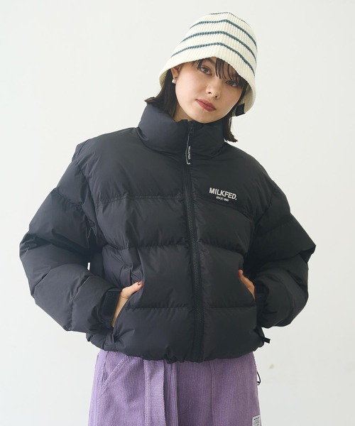 MILKFED.（ミルクフェド）の「STRIPE KNIT HAT（ハット・レディース・ブラック/ベージュ/ホワイト・ONE SIZE）」の13枚目の写真