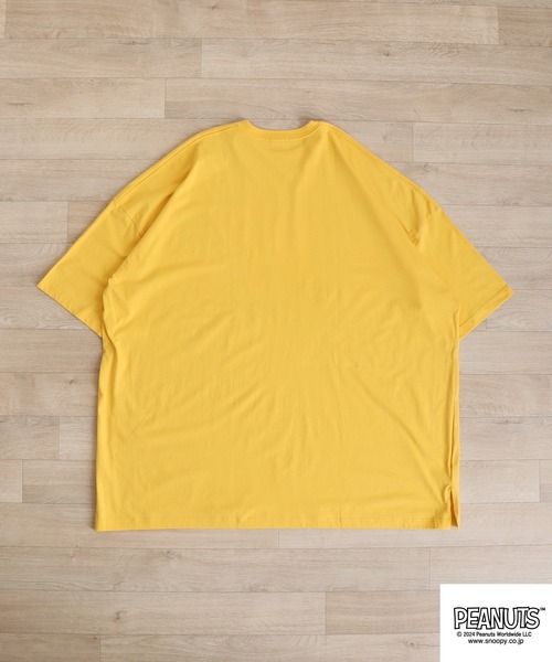 PEANUTS(ピーナッツ)の「PEANUTS KingBigTシャツ(Tシャツ/カットソー・メンズ・レモンイエロー/ネイビー系/ピンクベージュ/チャコール・F)」の10枚目の写真