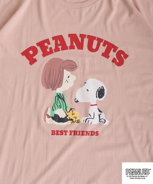 PEANUTS(ピーナッツ)の「PEANUTS KingBigTシャツ(Tシャツ/カットソー・メンズ・レモンイエロー/ネイビー系/ピンクベージュ/チャコール・F)」の12枚目の写真