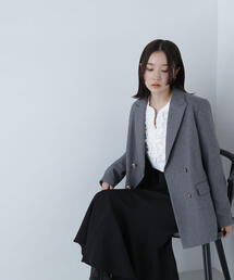 NATURAL BEAUTY BASIC | ◇ダブルブレストボクシージャケット(テーラードジャケット)