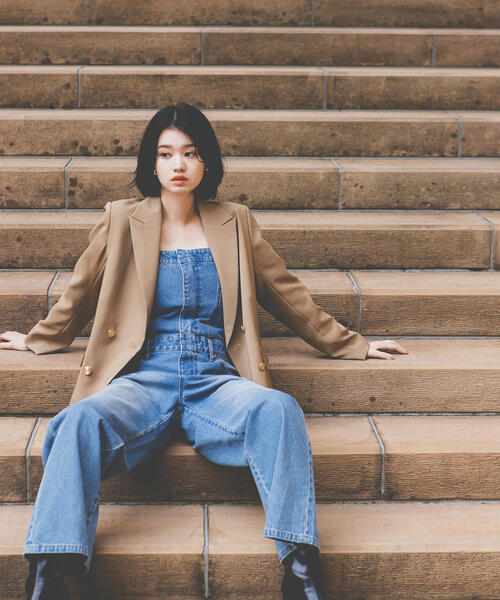 NATURAL BEAUTY BASIC（ナチュラルビューティーベーシック）の「◇ダブルブレストボクシージャケット（テーラードジャケット・レディース・グレー系その他/ブラウン系その他/ネイビー/キャメル・SMALL/MEDIUM）」の16枚目の写真