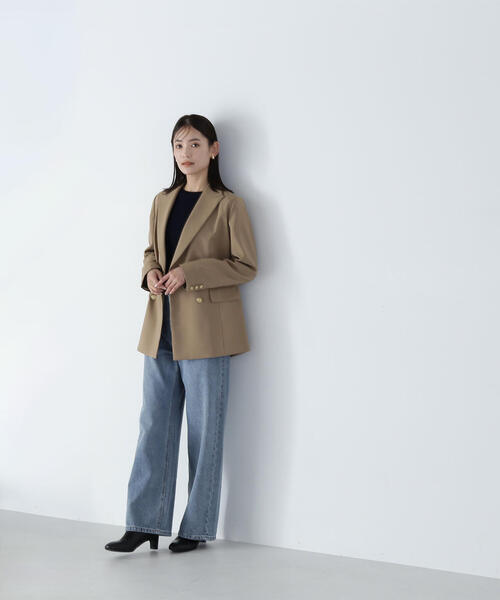 NATURAL BEAUTY BASIC（ナチュラルビューティーベーシック）の「◇ダブルブレストボクシージャケット（テーラードジャケット・レディース・グレー系その他/ブラウン系その他/ネイビー/キャメル・SMALL/MEDIUM）」の21枚目の写真