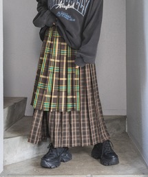 デザインチェックスカート