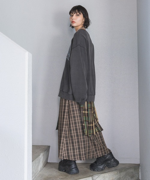 PAGEBOY(ページボーイ)の「デザインチェックスカート(スカート・レディース・イエロー系その他/ネイビー系・FREE)」の12枚目の写真