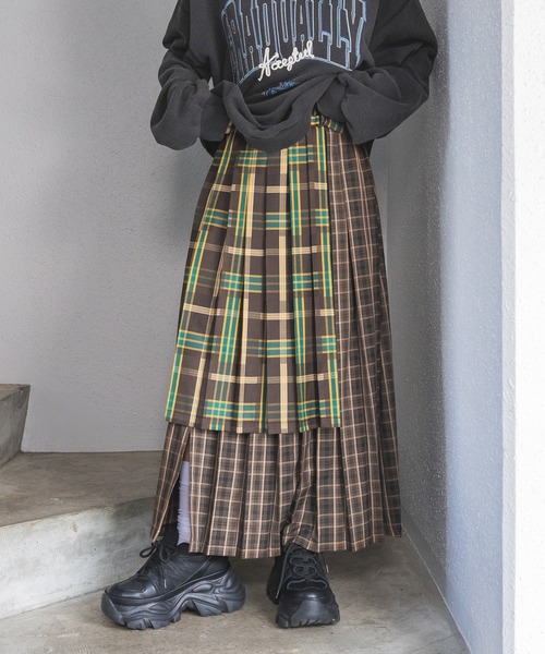 PAGEBOY(ページボーイ)の「デザインチェックスカート(スカート・レディース・イエロー系その他/ネイビー系・FREE)」の13枚目の写真