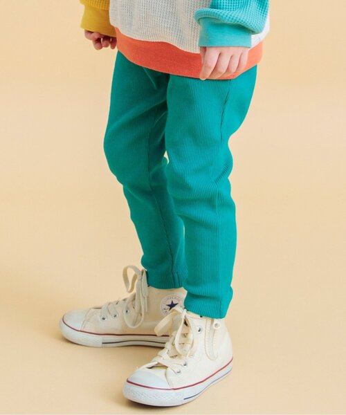 BREEZE（ブリーズ）の「DAISUKI　リブパンツ（その他パンツ・キッズ・グレー/ローズ/カーキ/サックスブルー/アイボリー/エメラルド/ブラック/レインボー/ブラウン/マスタード・80/70/130/120/90/100/110）」の6枚目の写真