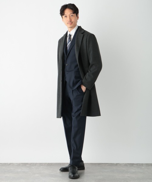 GLOBAL WORK(グローバルワーク)の「軽やかストレッチチェスターコート/115769(チェスターコート・メンズ・グレー系7/ブラック/アイボリー/ブラウン/チャコール/ネイビー・SMALL/MEDIUM/LARGE/X-LARGE/XX-LARGE)」の12枚目の写真