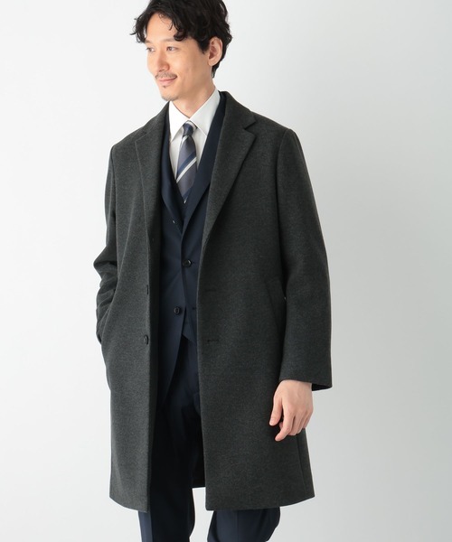 GLOBAL WORK(グローバルワーク)の「軽やかストレッチチェスターコート/115769(チェスターコート・メンズ・グレー系7/ブラック/アイボリー/ブラウン/チャコール/ネイビー・SMALL/MEDIUM/LARGE/X-LARGE/XX-LARGE)」の14枚目の写真
