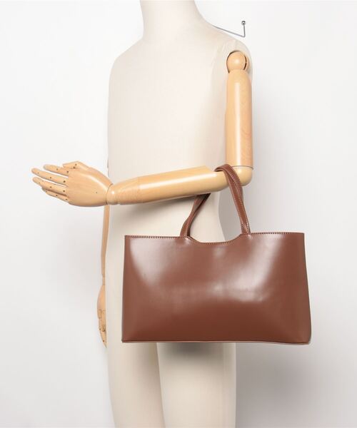 PIN(ピン)の「SMOOTH BOX TOTE BAG(トートバッグ・レディース・ダークブラウン/オフホワイト/ライトブラウン/ブラック・FREE)」の13枚目の写真
