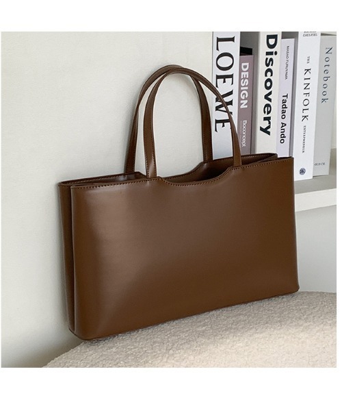 PIN(ピン)の「SMOOTH BOX TOTE BAG(トートバッグ・レディース・ダークブラウン/オフホワイト/ライトブラウン/ブラック・FREE)」の17枚目の写真