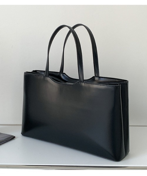 PIN(ピン)の「SMOOTH BOX TOTE BAG(トートバッグ・レディース・ダークブラウン/オフホワイト/ライトブラウン/ブラック・FREE)」の18枚目の写真