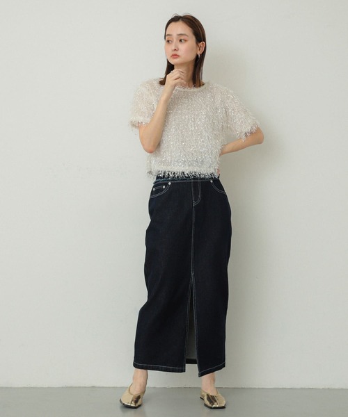 セール】レイヤードデニムスカート（スカート）｜SENSE OF PLACE by