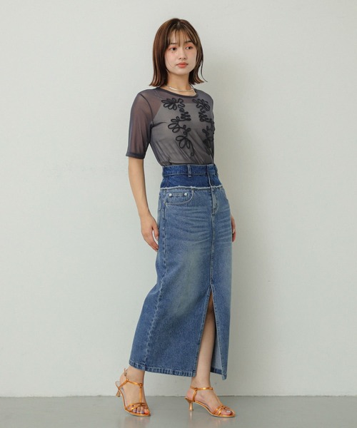 セール】レイヤードデニムスカート（スカート）｜SENSE OF PLACE by