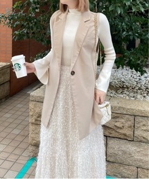 clear | ショート丈ジレ[セットアップ可能]≪2024AW新作≫(ベスト)