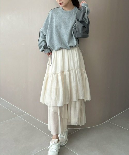 Olu.（オルドット）の「ドッキングスウェット[セットアップ可能]（スウェット・レディース・ブラック/ライトグレー/ダークグレー・FREE）」の9枚目の写真